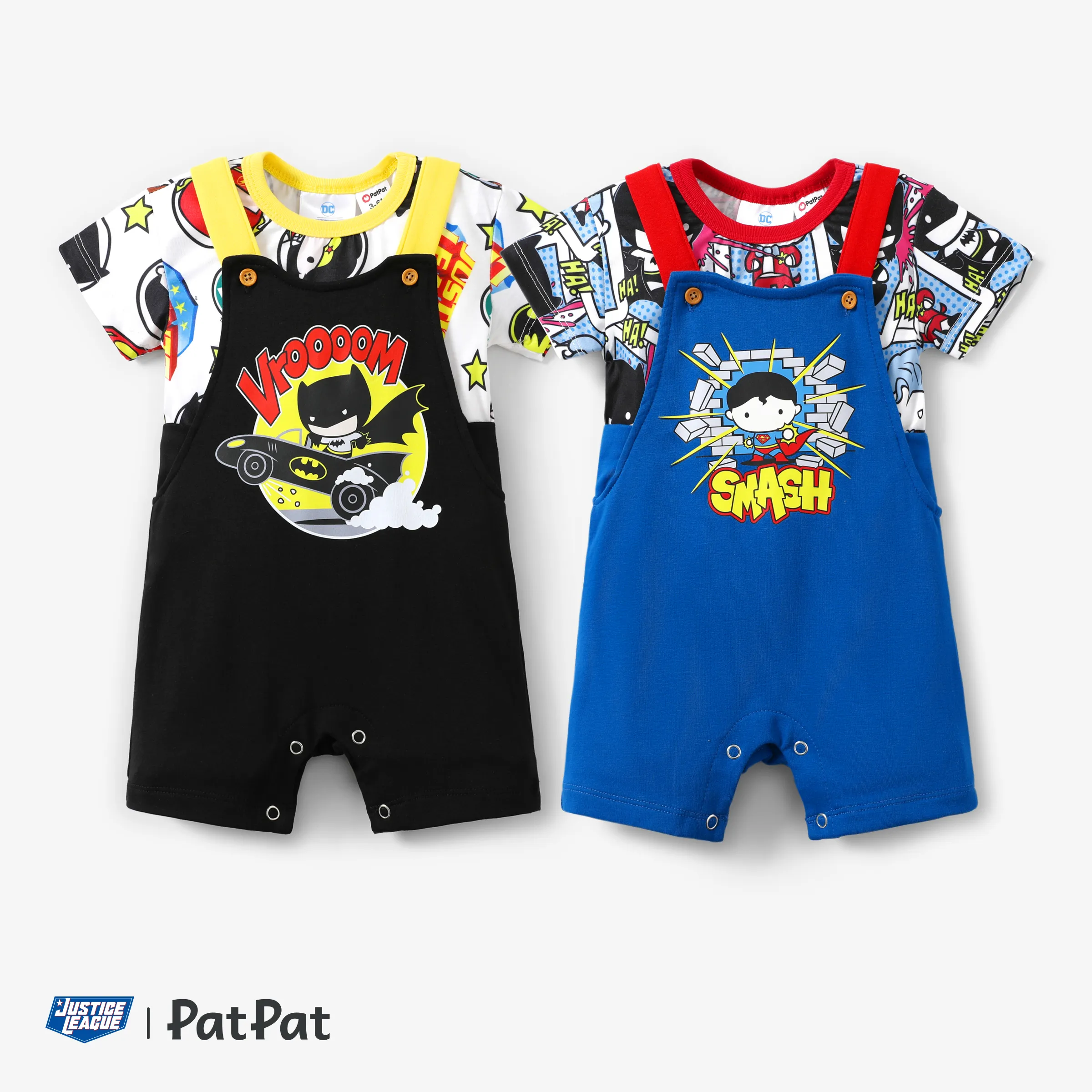 

Justice League 1pc Baby Boys Character Print T-shirt/Overalls