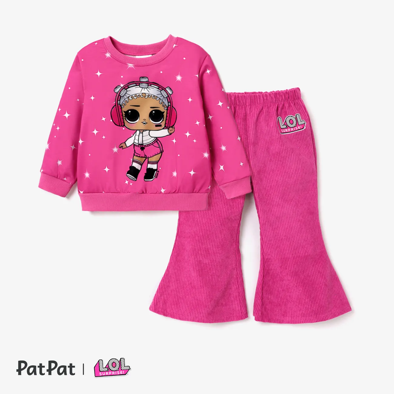 L.O.L. SURPRISE! Toddler Girl Character Print Long-sleeve Top or Bell Pant Pink big image 1