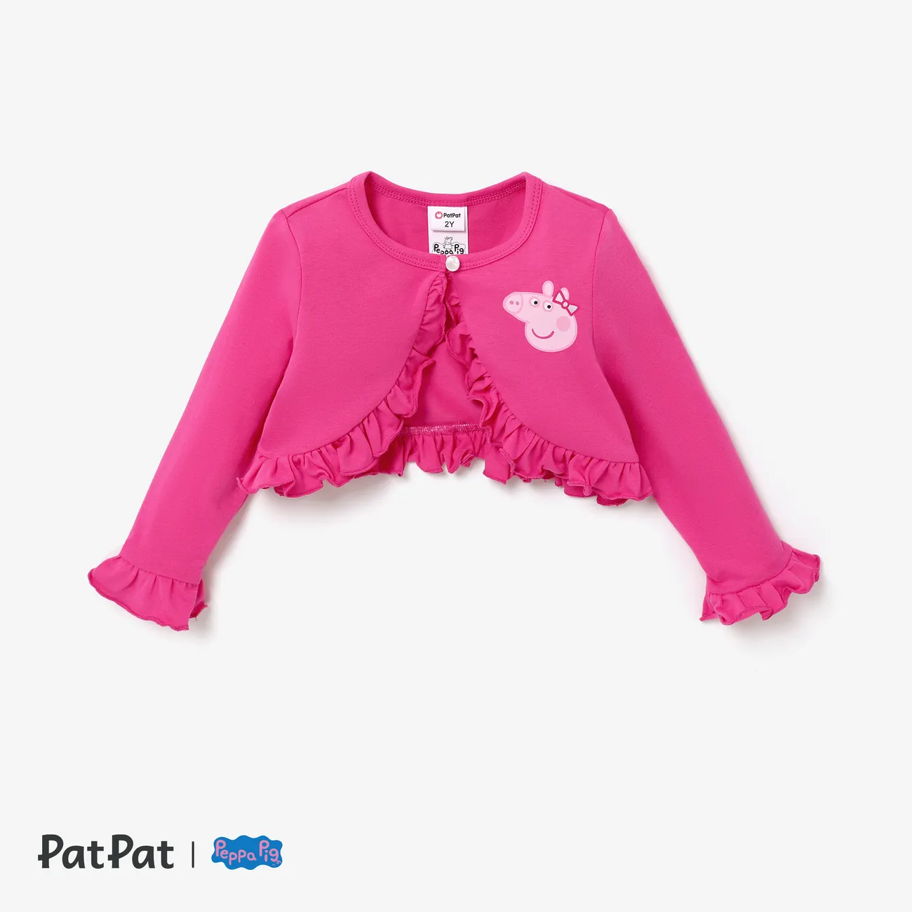 Peppa Pig Kleinkind Mädchen Kurzärmeliger Pilzmantel und Liebe Siebdruck Kleid  roseo big image 1