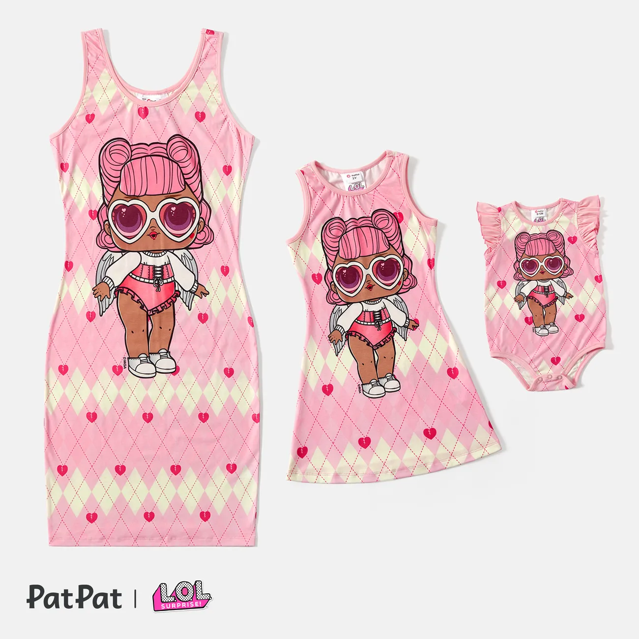 LOL Surprise Mommy and Me Figure Graphic Naia™ Tank Dresses Pink big image 1