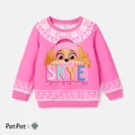 PAW Patrol Toddler Girl/Boy Christmas Snowflake Print Sweatshirt Hot Pink