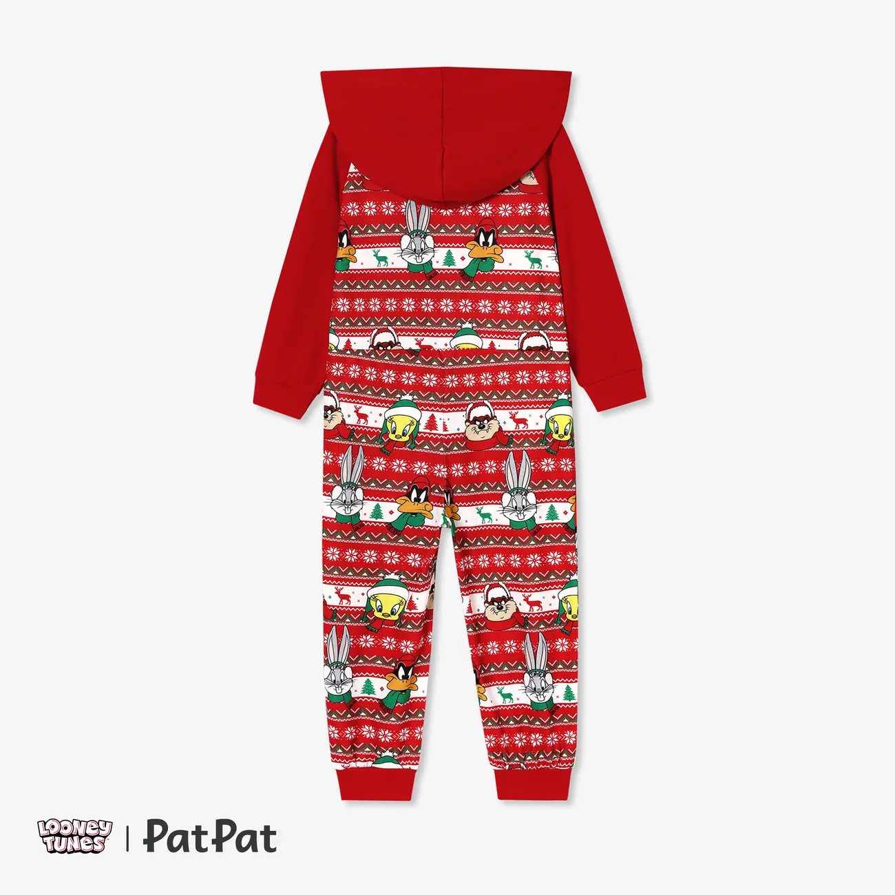 Looney Tunes Weihnachten Familien-Looks Langärmelig Familien-Outfits Pyjamas (Flame Resistant) rot big image 1