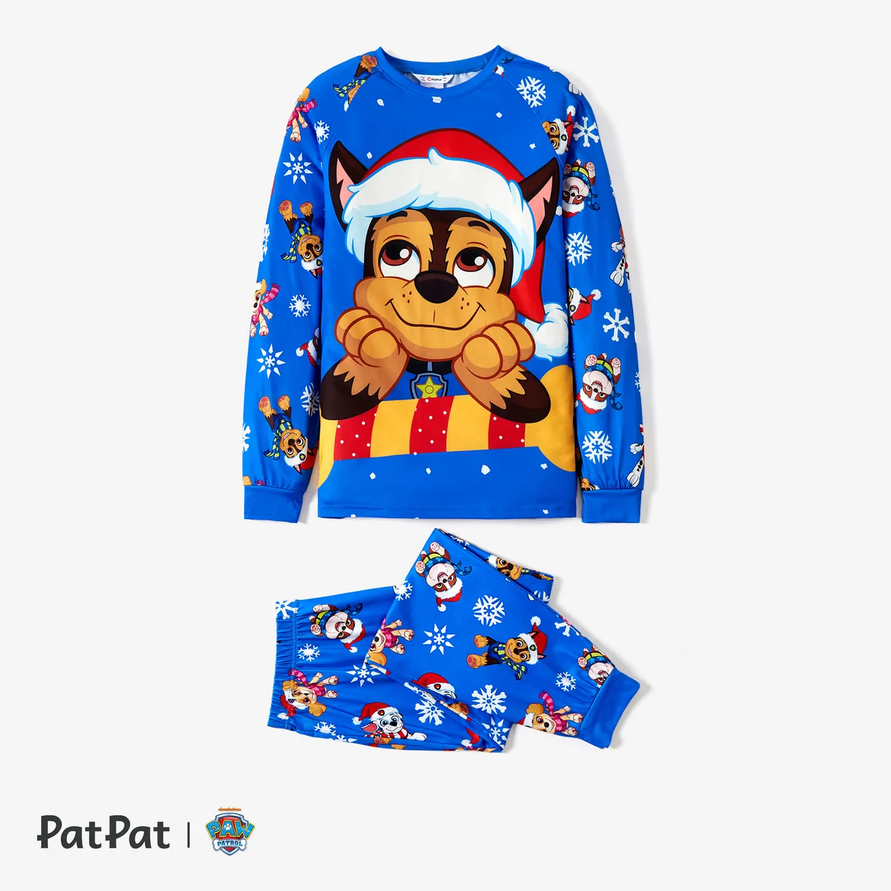 La Pat’ Patrouille Noël Look Familial Manches longues Tenues de famille assorties Pyjamas (Flame Resistant) Multicolore big image 1
