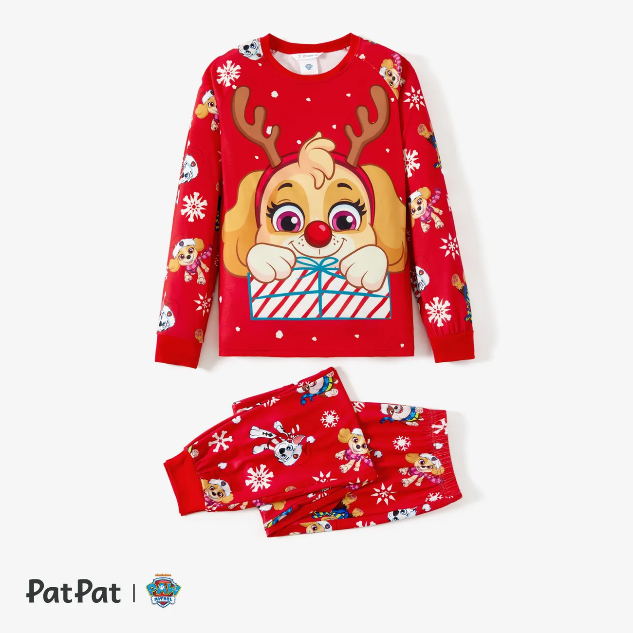Patrulla de cachorros Navidad Looks familiares Manga larga Conjuntos combinados para familia Pijamas (Flame Resistant) Multicolor big image 1