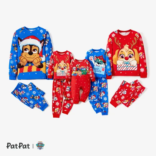 PAW Patrol Natal Grande Família Gráfica Combinando Pijamas Conjuntos (Resistente à chama)