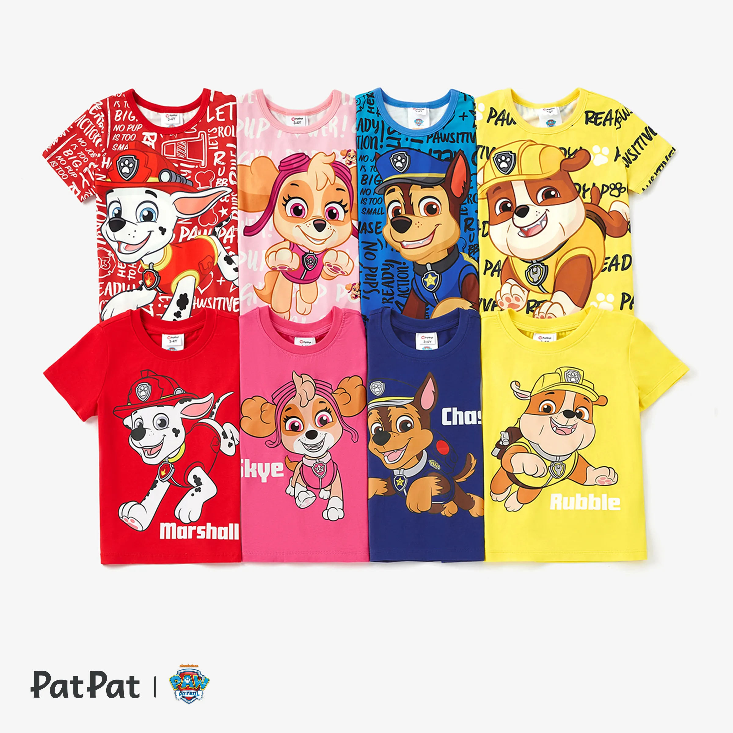 

PAW Patrol 1pc Chase/Marshall/Skye/Rubble/Everest/Liberty Toddler Girl/Boy Cute Character Print T-shirt