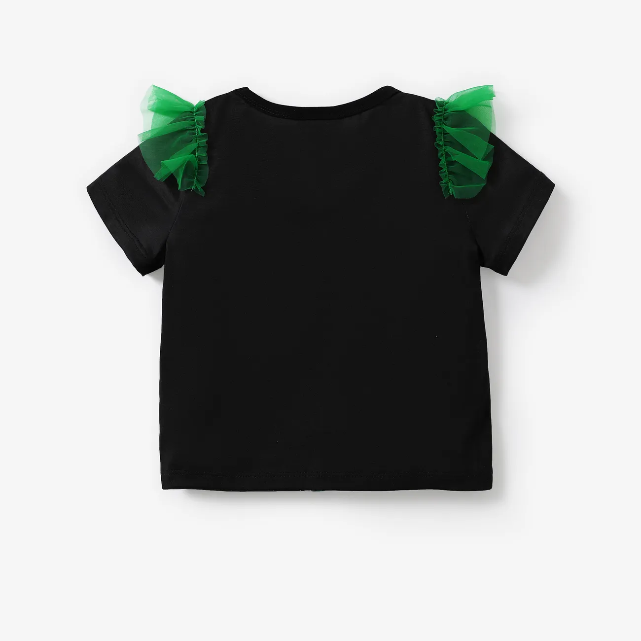 LOL Surprise Fête de la Saint-Patrick Enfant en bas âge Fille Bord à volants Enfantin Manches courtes T-Shirt Noir big image 1