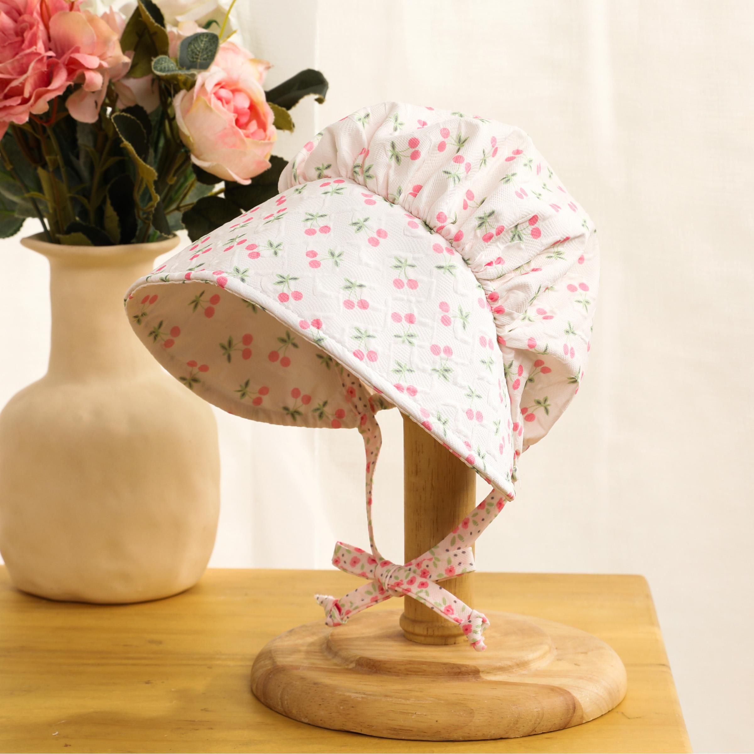 

Baby Girl Sun Protection Princess Hat with Floral Pattern