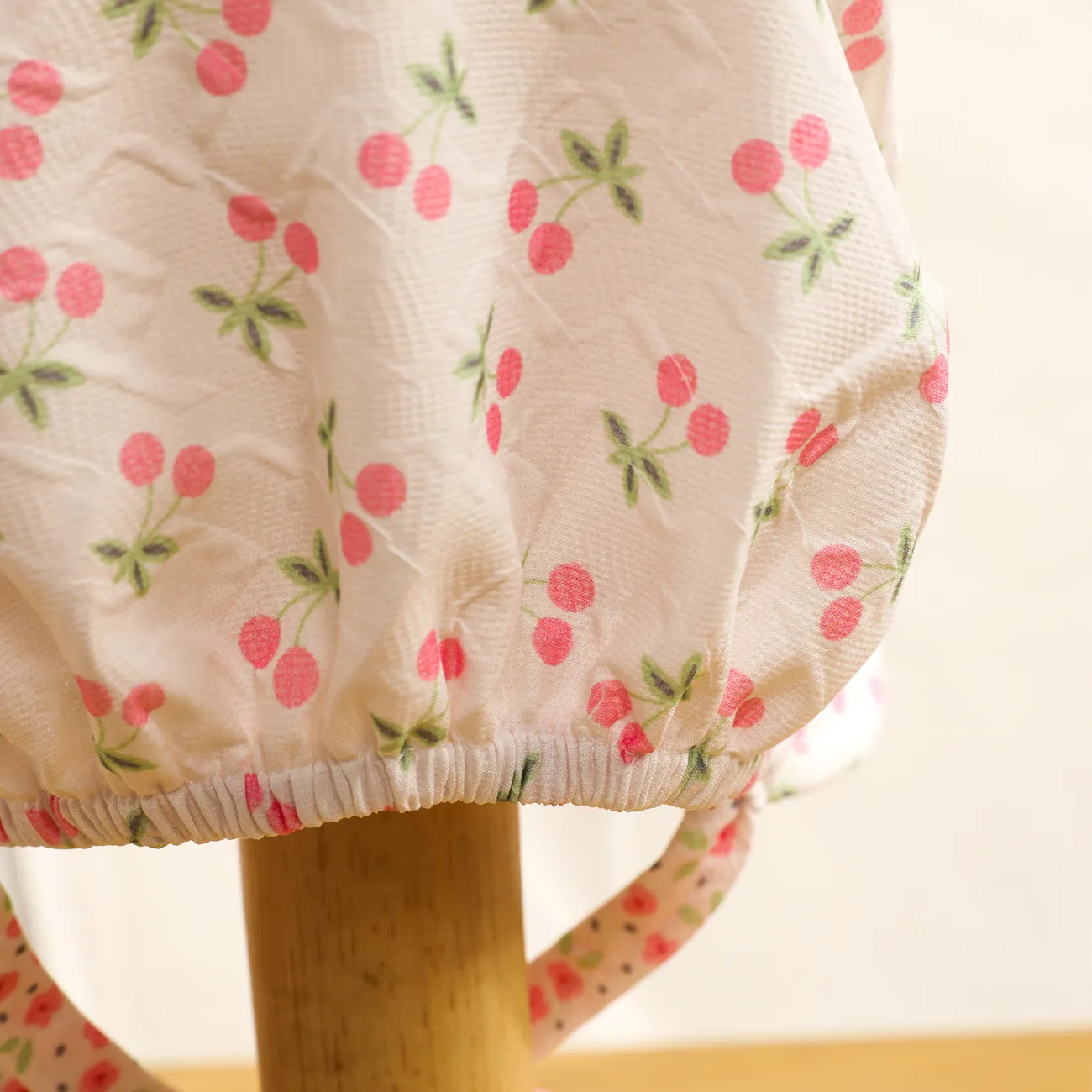 女嬰防曬公主帽與花卉圖案 米色 big image 1