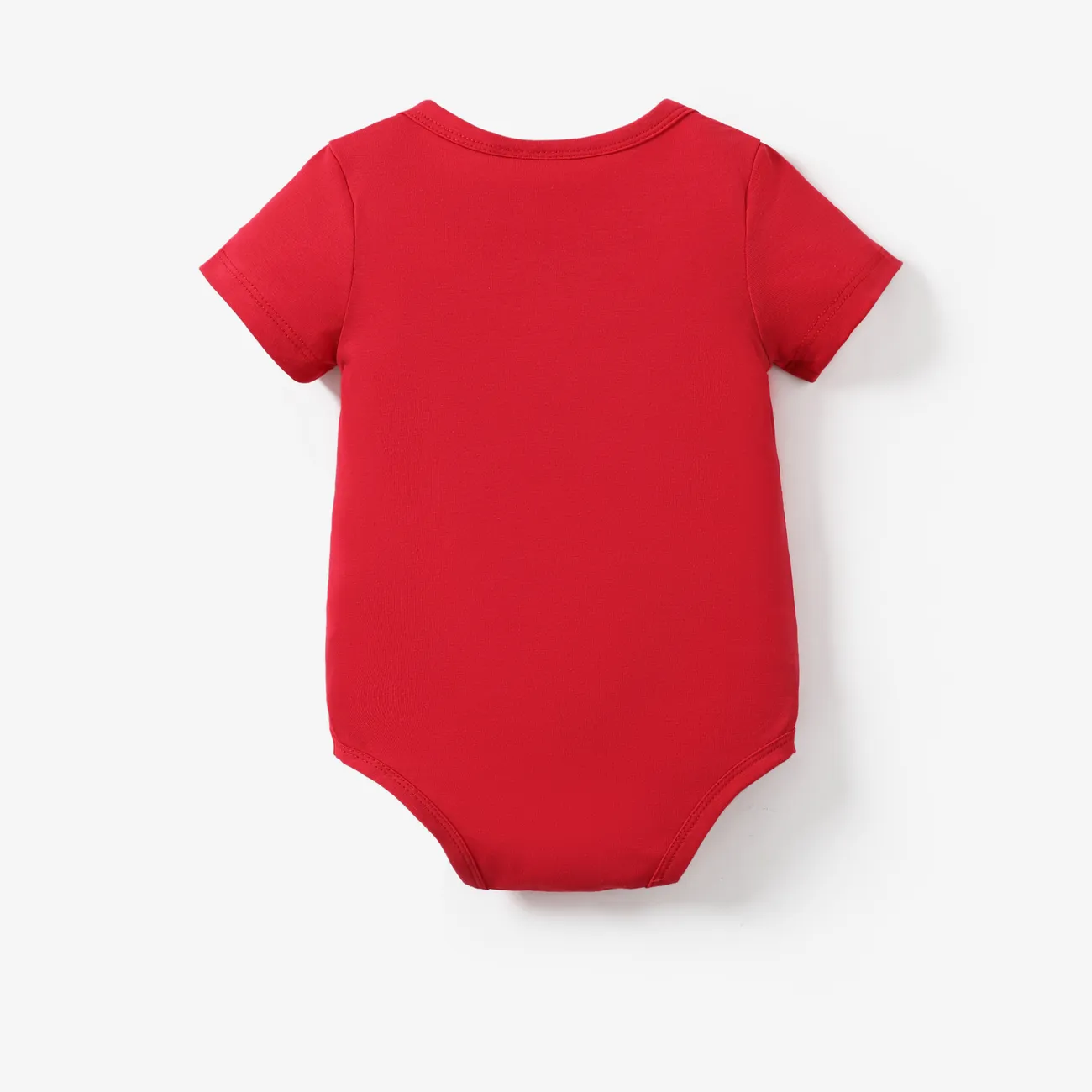 哈利波特 嬰兒 中性 童趣 短袖 連身衣 紅色 big image 1