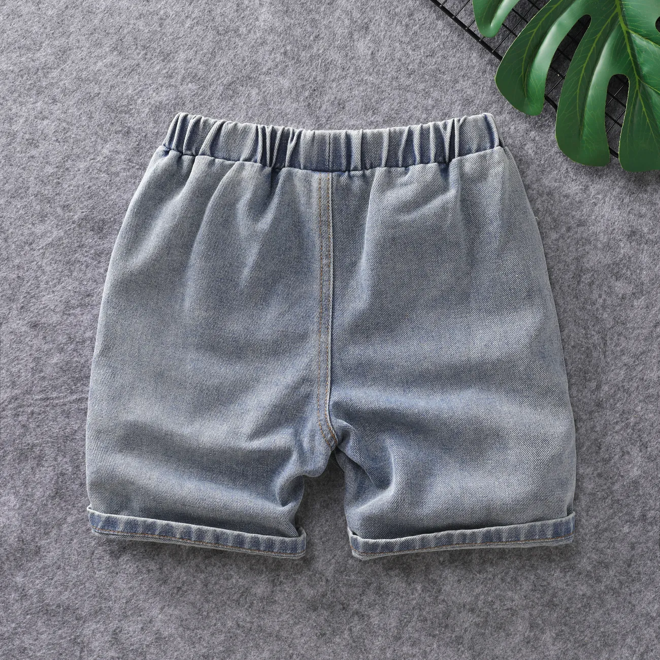 Kid's Boys  Regular Avant-garde Gradual Change Jeans with Holes Bluish Grey big image 1