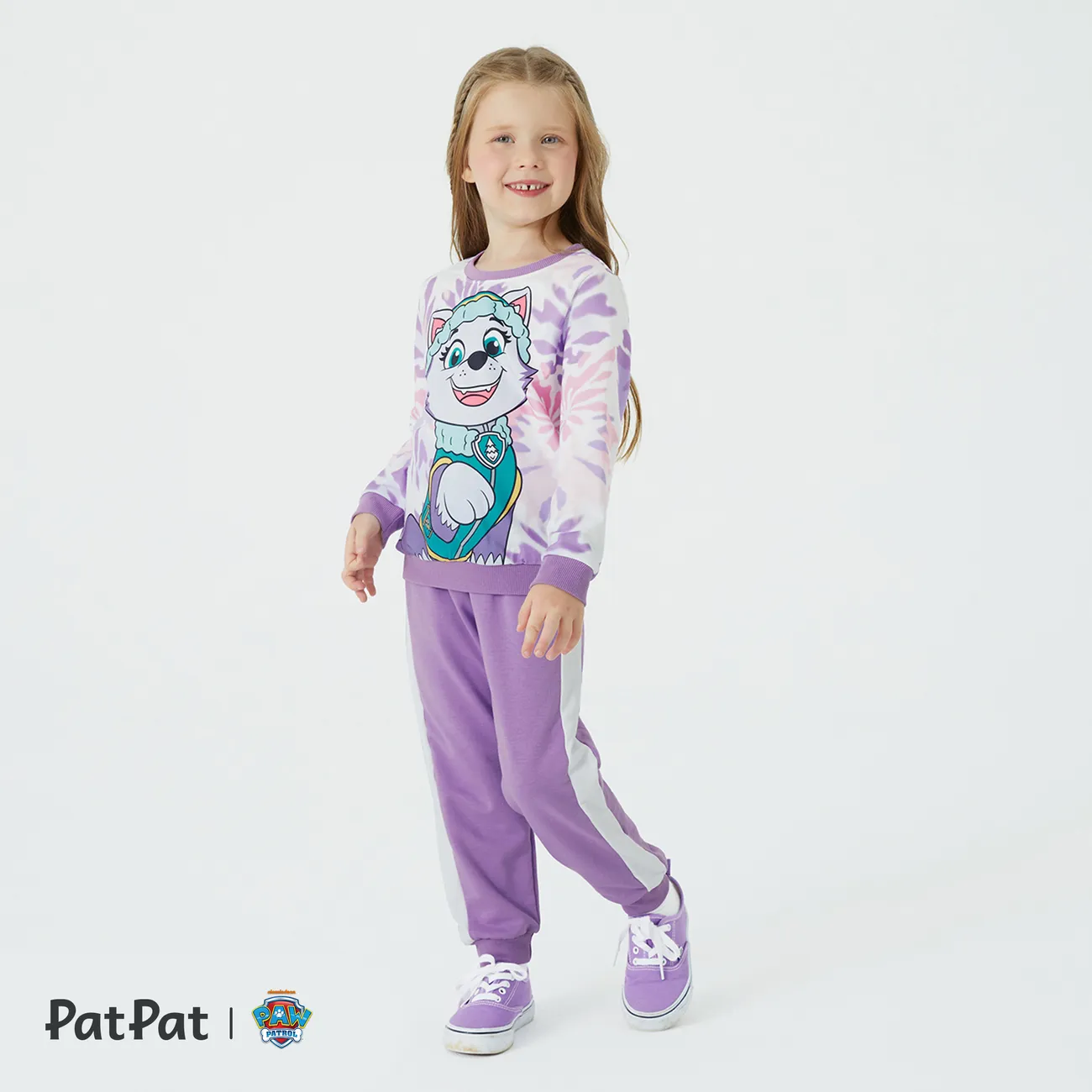 La Pat’ Patrouille 2 pièces Enfant en bas âge Unisexe Couture de tissus Enfantin Chien sweat ensembles Violet big image 1