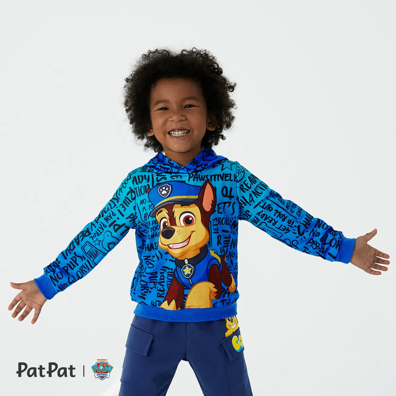PAW Patrol  Toddler Girl/Boy Big Graphic Print Long-sleeve Hoodie Blue big image 1