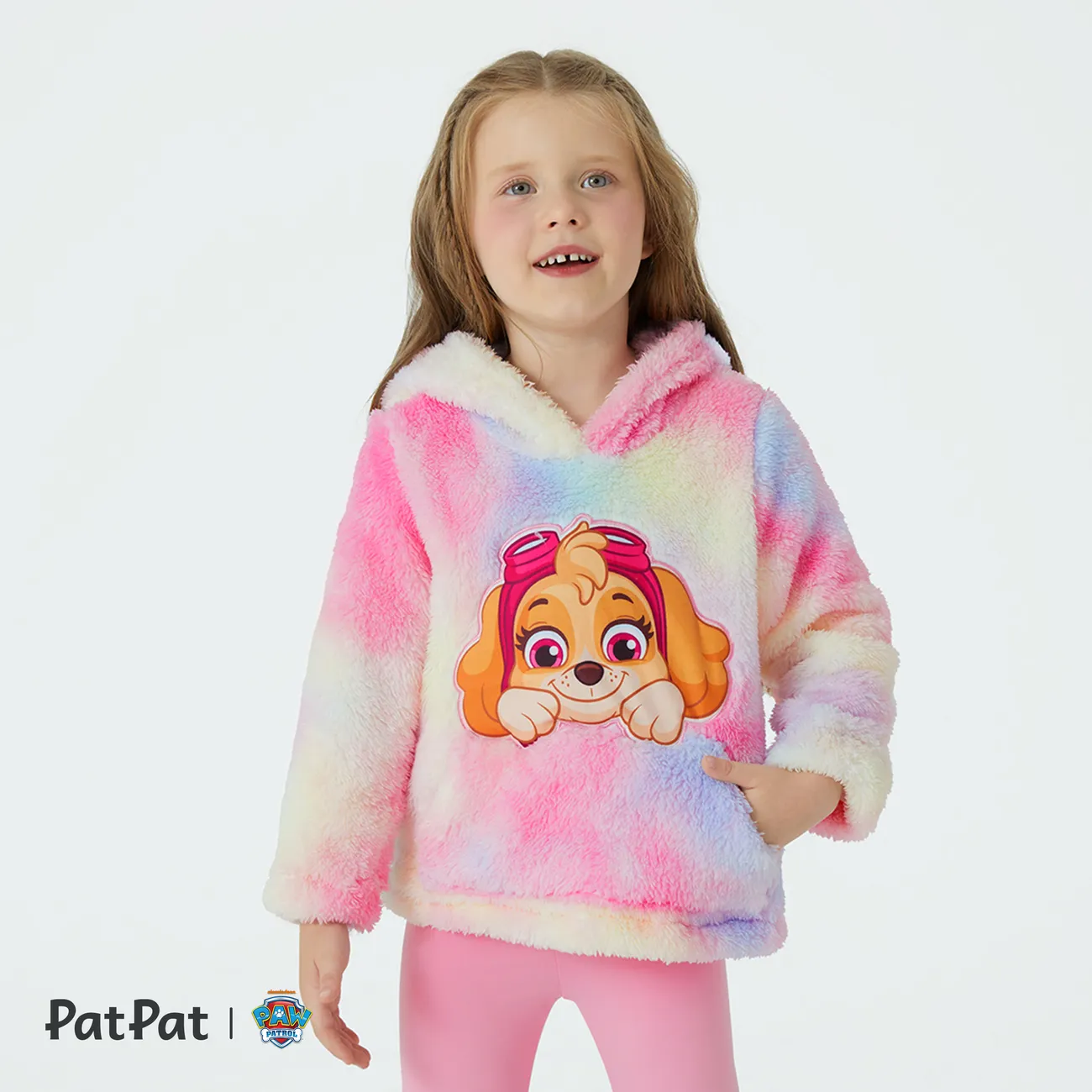 PAW Patrol 2pcs Toddler Girl Character Print Pullover Sweatshirt and Pants Set Pink big image 1