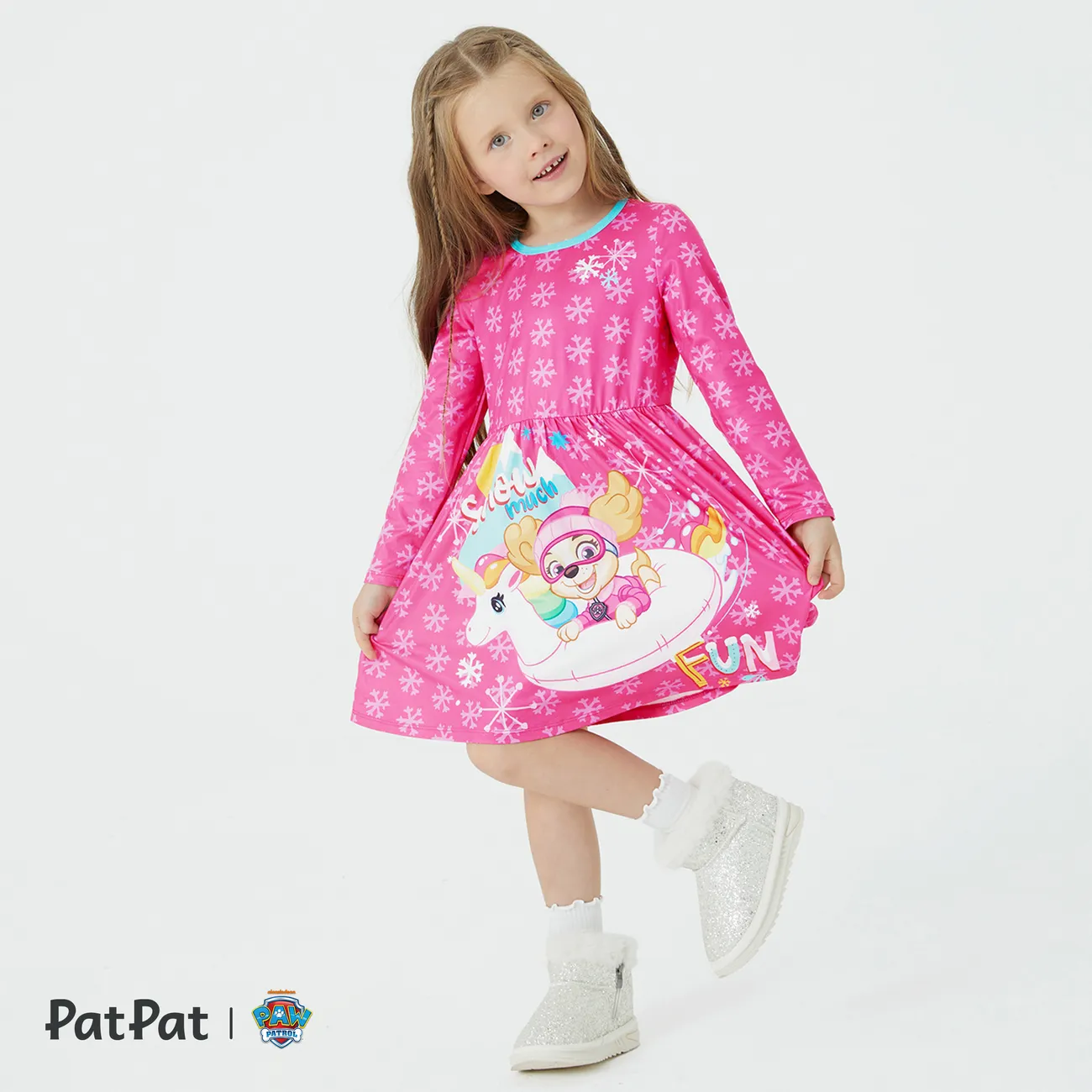 La Pat’ Patrouille Enfant en bas âge Fille Doux Robes Rose Vif big image 1