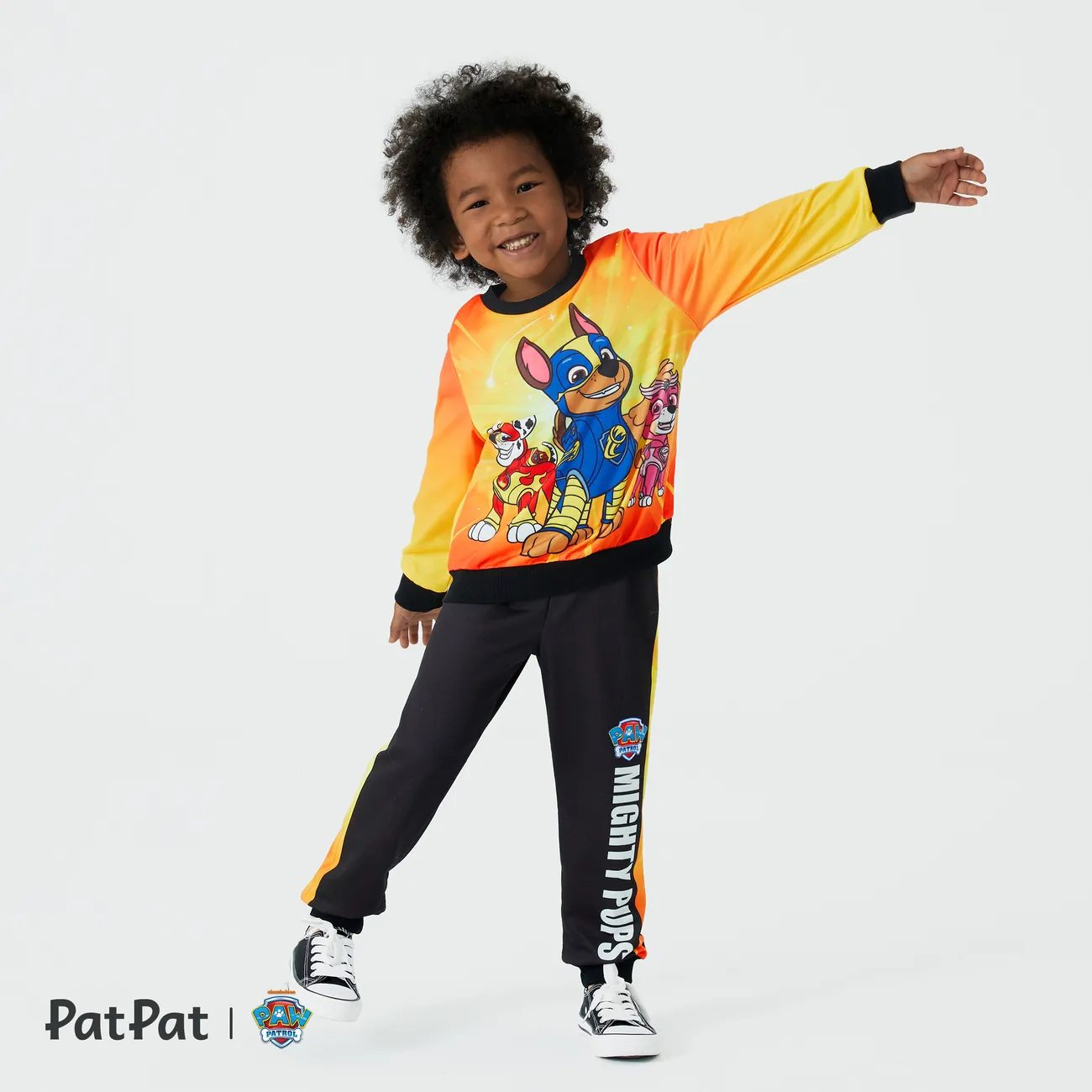 Paw Patrol Toddler Boy Character Print Round Neck Sweatshirt or Pants Black big image 1