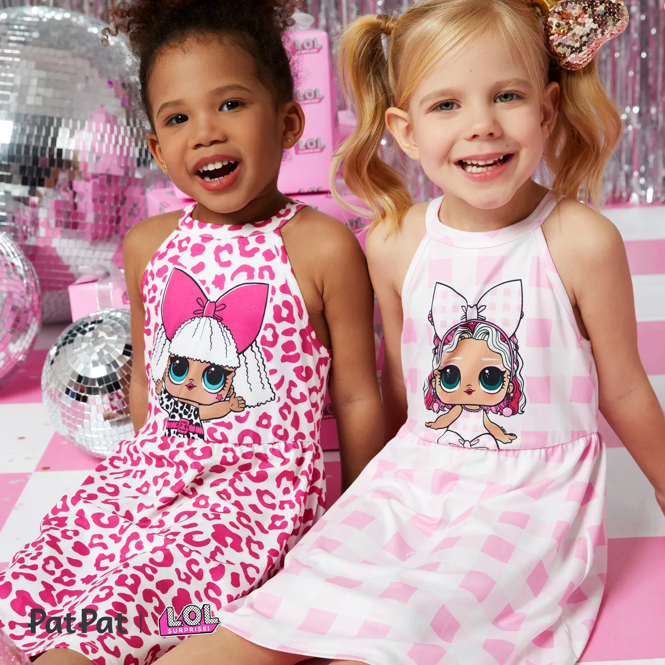 L.O.L. SURPRISE! Toddler Girl/Kid Girl sleeveless round neck dress
 Pink big image 1