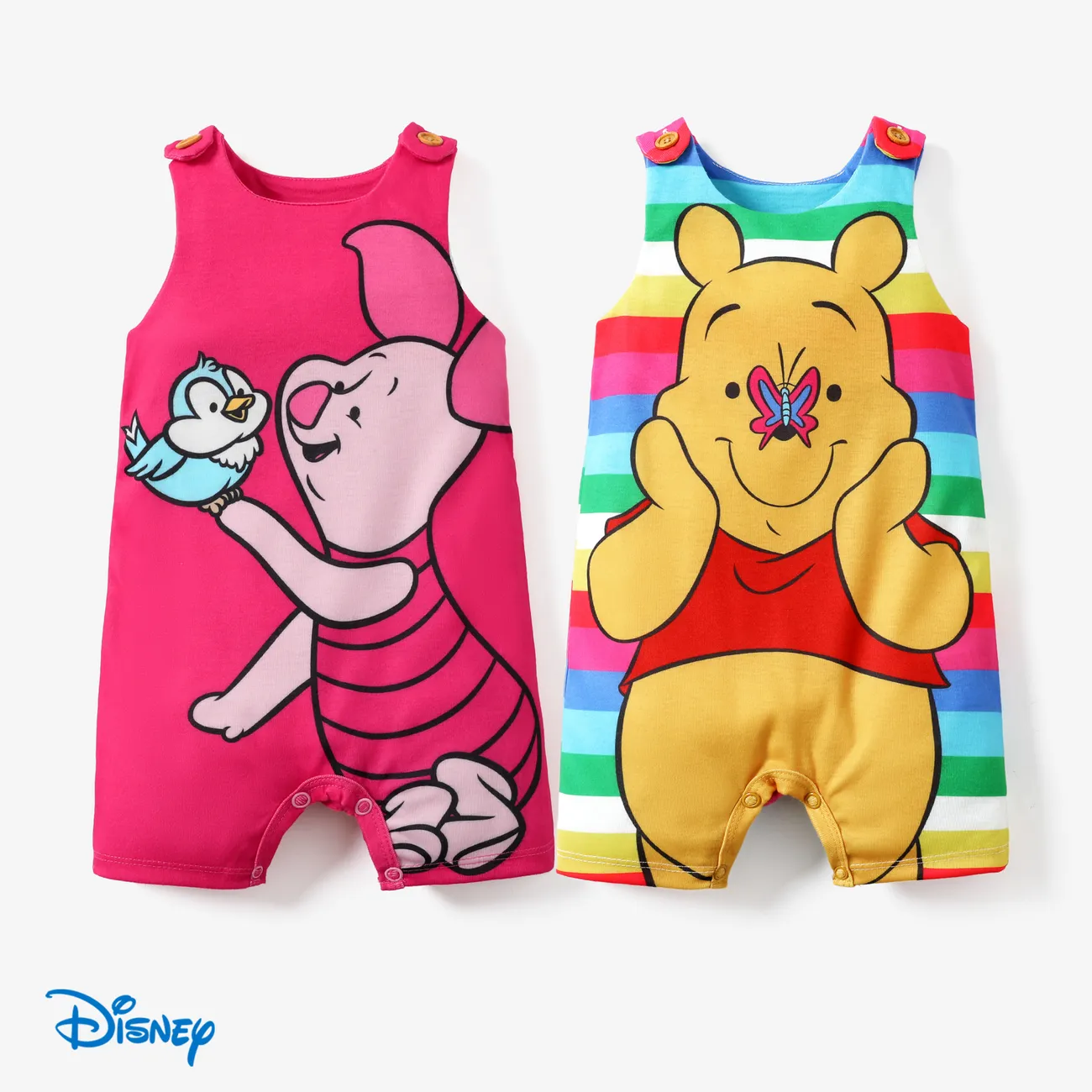Disney Winnie the Pooh 1pc Baby Boys/Girls Naia™ Rainbow Romper
 Multi-color big image 1