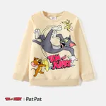 Tom and Jerry Kid Girl Pullover Sweatshirt Beige