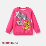 Tom and Jerry Kid Girl Pullover Sweatshirt Hot Pink