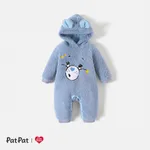 Ursinhos Carinhosos Bebé Unissexo Com capuz Urso Infantil Manga comprida Macacão Azul