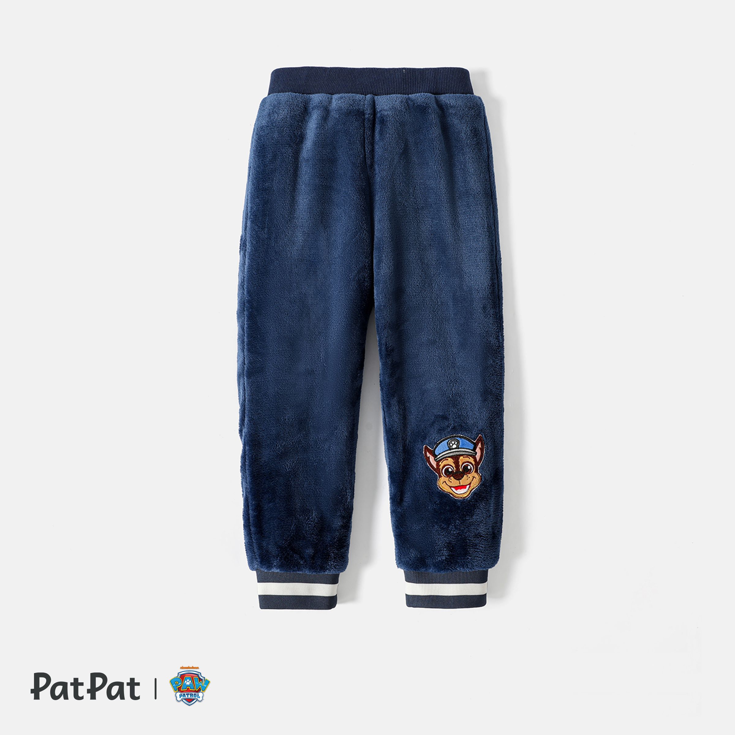 PAW Patrol Toddler Girl/Boy Patch Embroidered Flannel Fleece Elasticized Pants