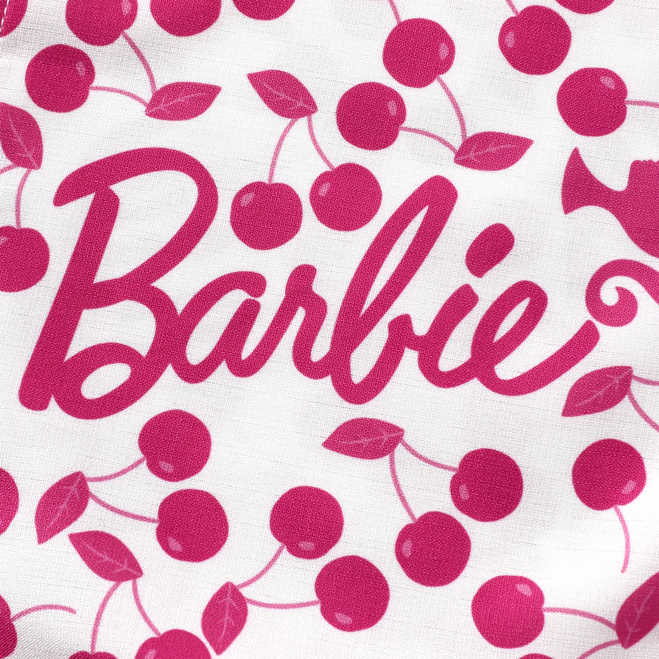 Barbie فساتين ماما وأنا حريمي توب بحمالات بلا أكمام شريط دانتيل شخصيات عيد الأم بينكي وايت big image 1