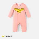 Justice League Baby Boy/Girl Cotton Long-sleeve Graphic Jumpsuit incarnadinepink