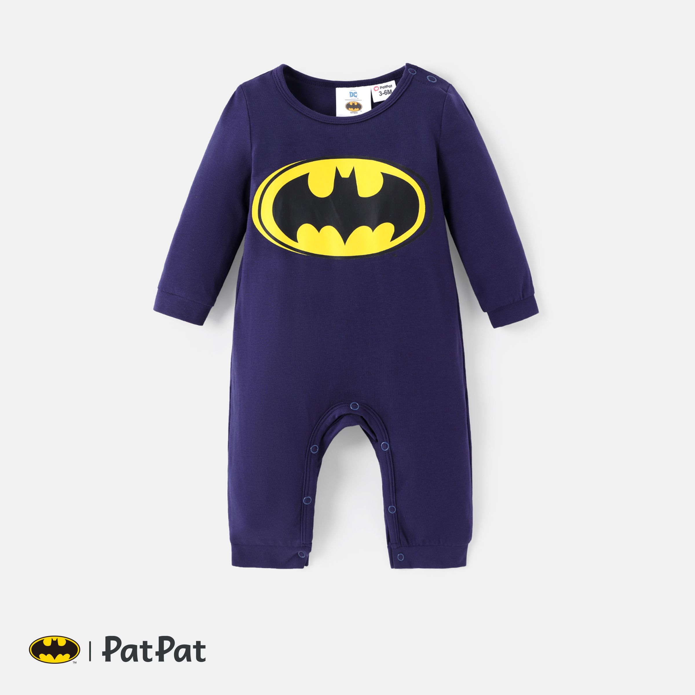 Justice League Baby Boy/Girl Cotton Long-sleeve Graphic Jumpsuit
