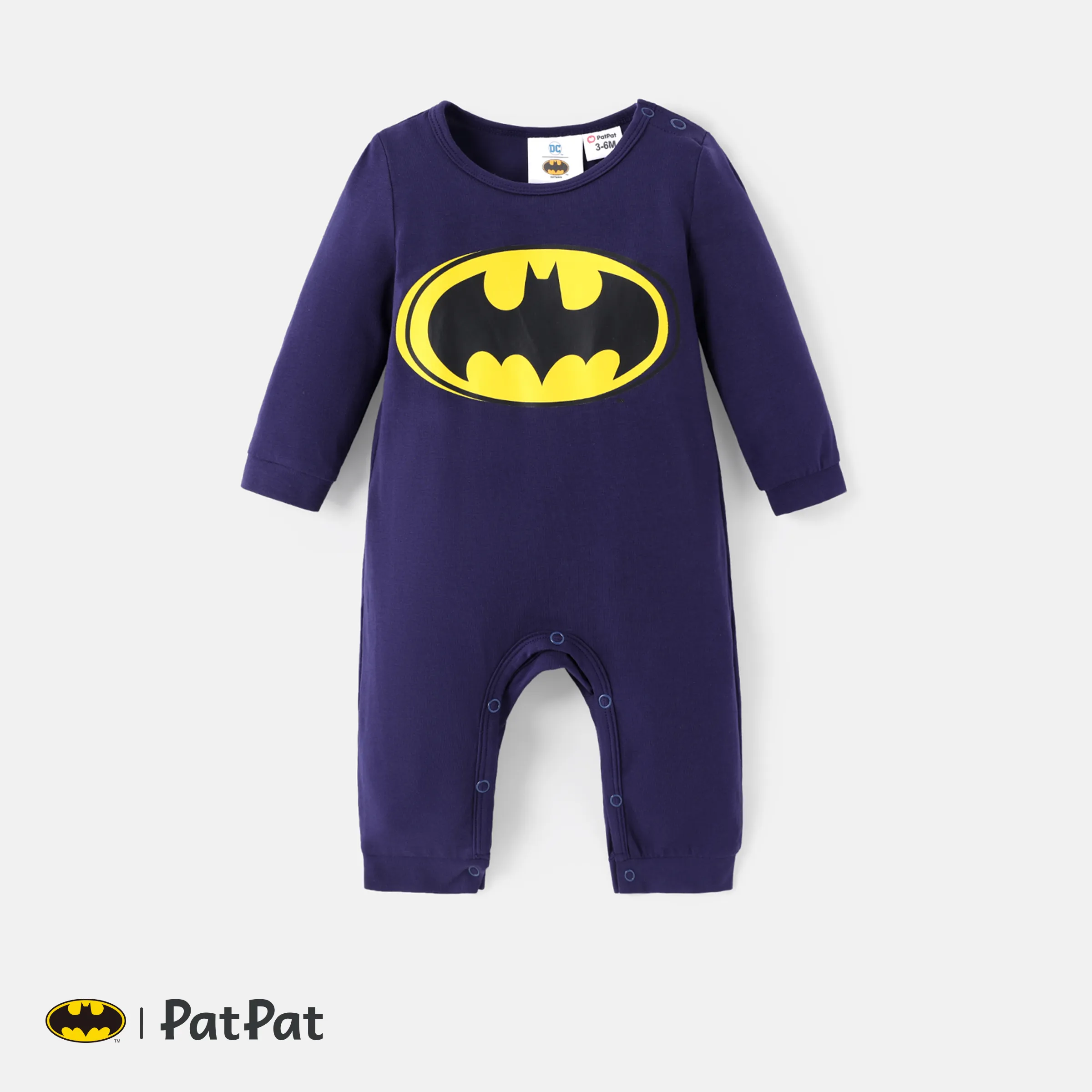 Justice League Baby Boy/Girl Cotton Long-sleeve Graphic Jumpsuit