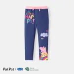 Peppa Pig Toddler Girl Naia Rainbow Print Elasticized Leggings Tibetanblue