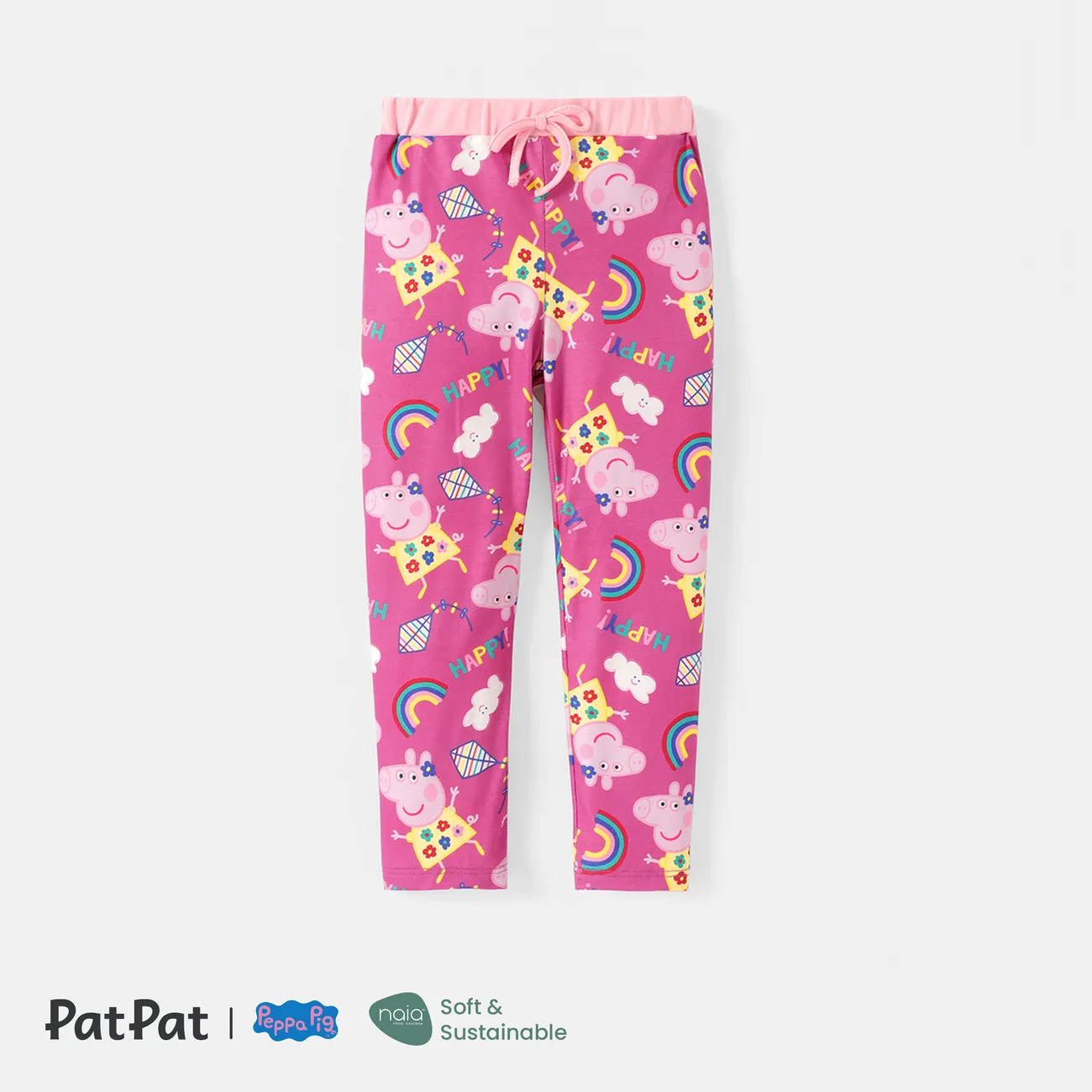 Peppa Pig Toddler Girl Naia Rainbow Print Elasticized Leggings Only $7.69  PatPat US Mobile