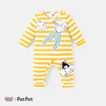 Looney Tunes Baby Boy/Girl Animal Print Striped Long-sleeve Naia™ Jumpsuit Yellow