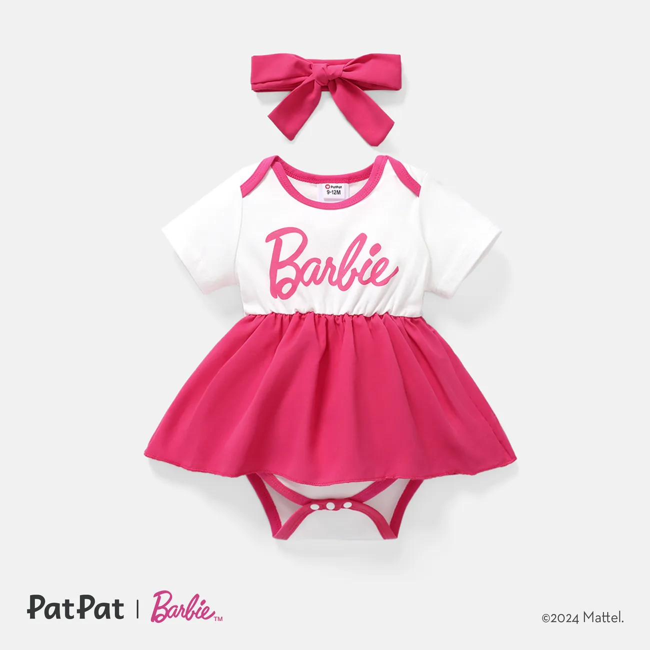 Barbie Ärmellos Baby-Overalls Mama und ich weiß big image 1