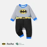 Batman Baby Boy Long-sleeve Graphic Naia™ Jumpsuit Light Grey