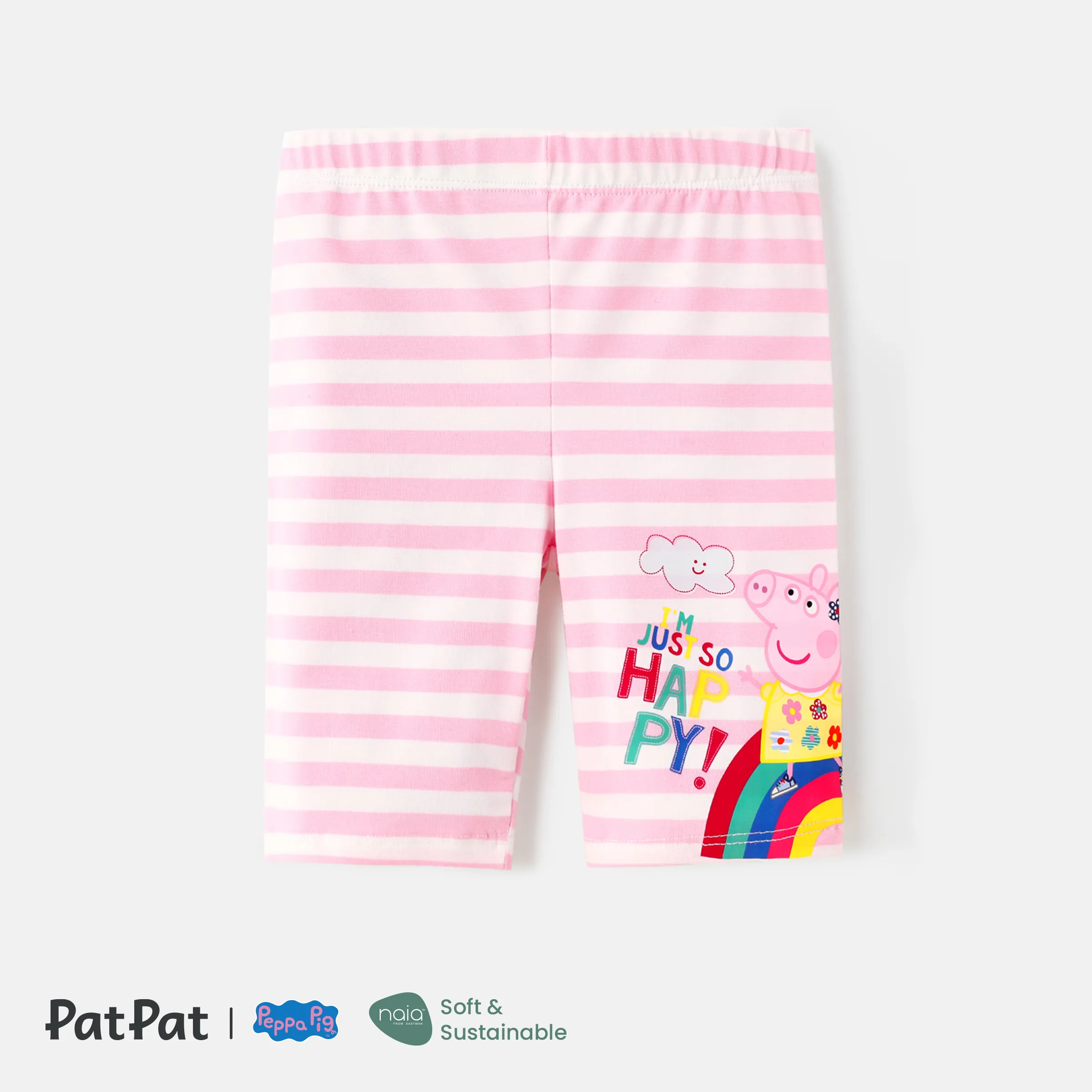 

Peppa Pig Toddler Girl Rainbow/Stripe & Character Print Leggings