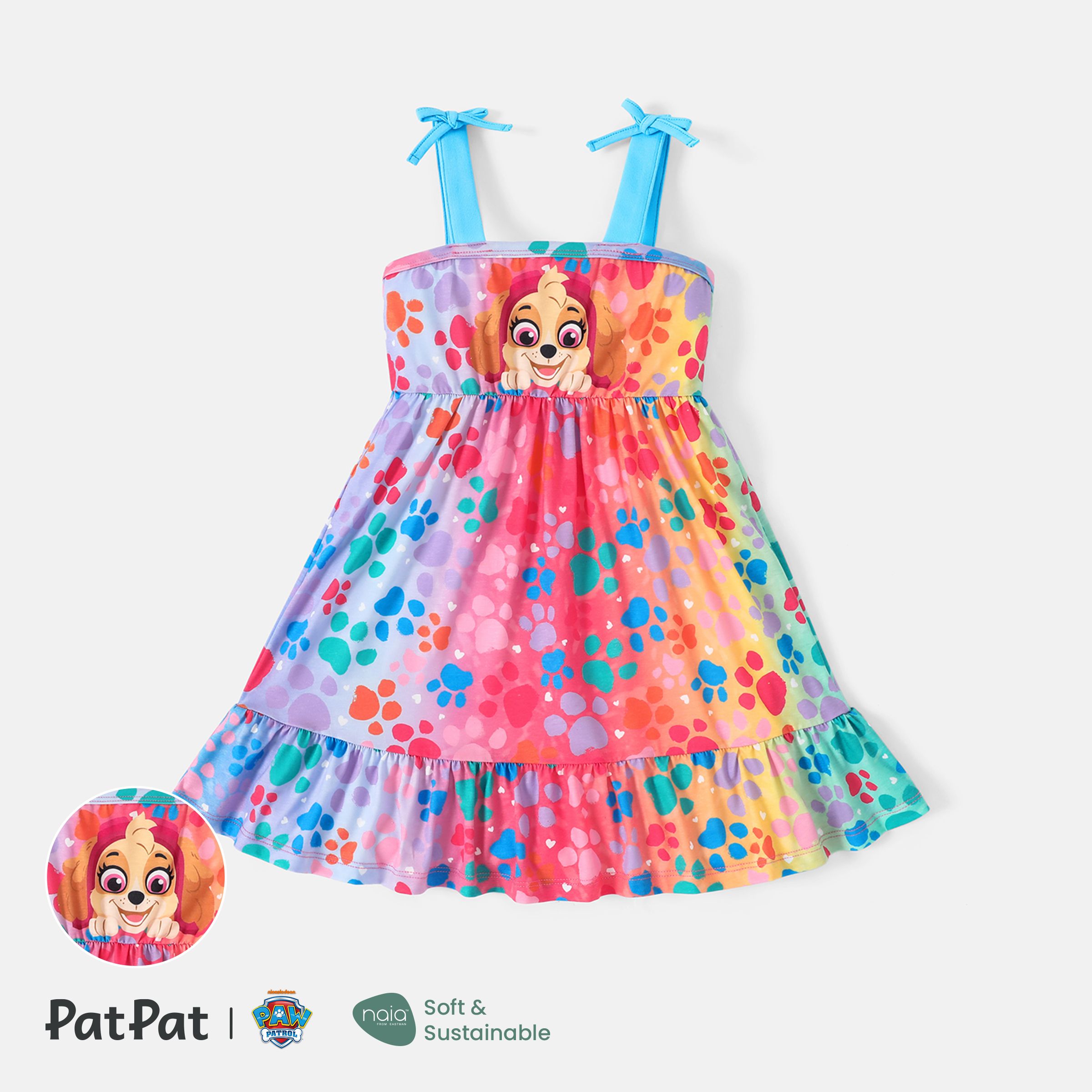 PAW Patrol Toddler Girl Naia™ Personnage Et Empreinte Print Ruffle Hem Slip Dress