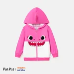 Baby Shark Toddler Girl/Boy Naia™ Character Print Long-sleeve Zip Up Hoodie  Pink