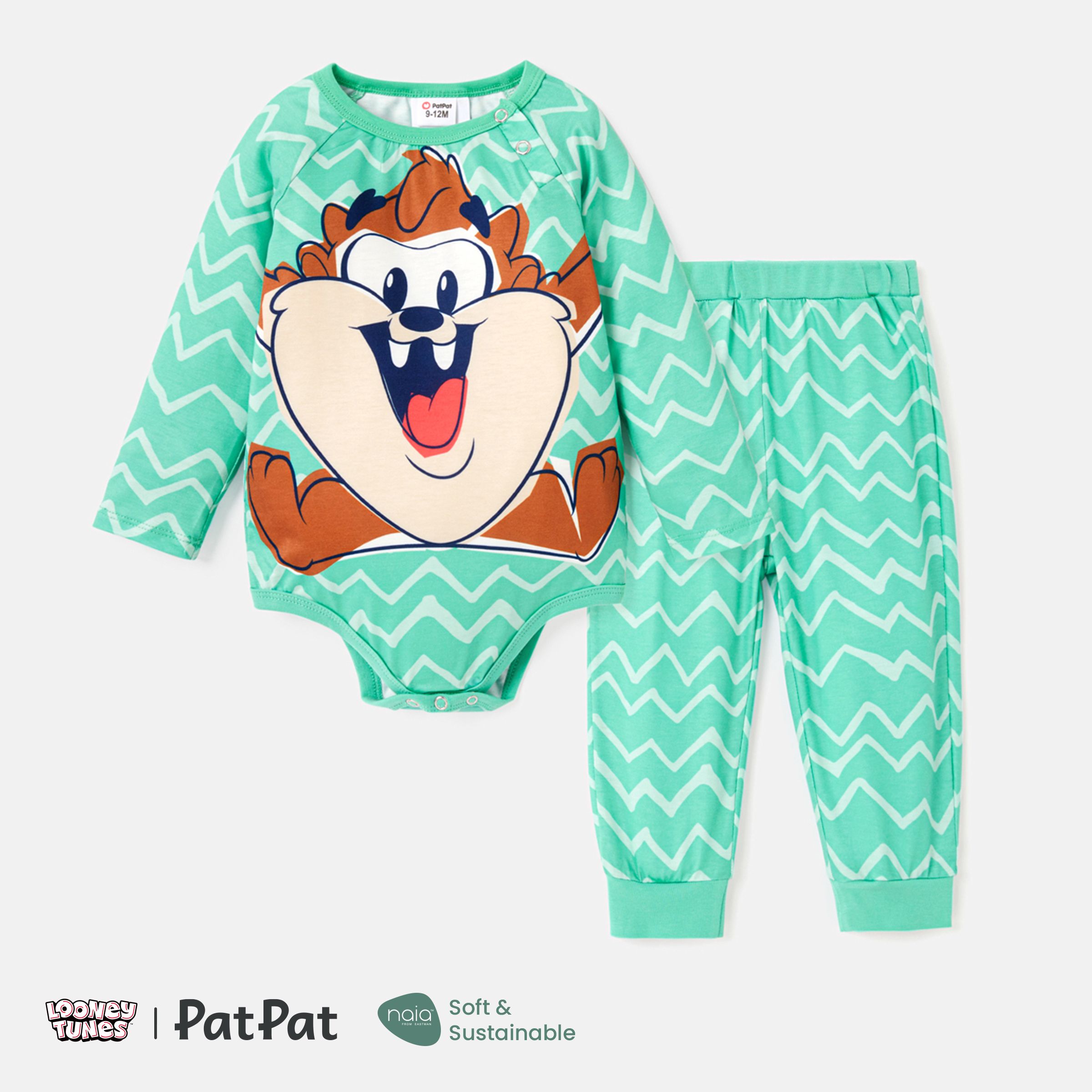 Looney Tunes Baby Girl 2pcs Naiaâ¢ Character Print Long-sleeve Bodysuit And Pants Set