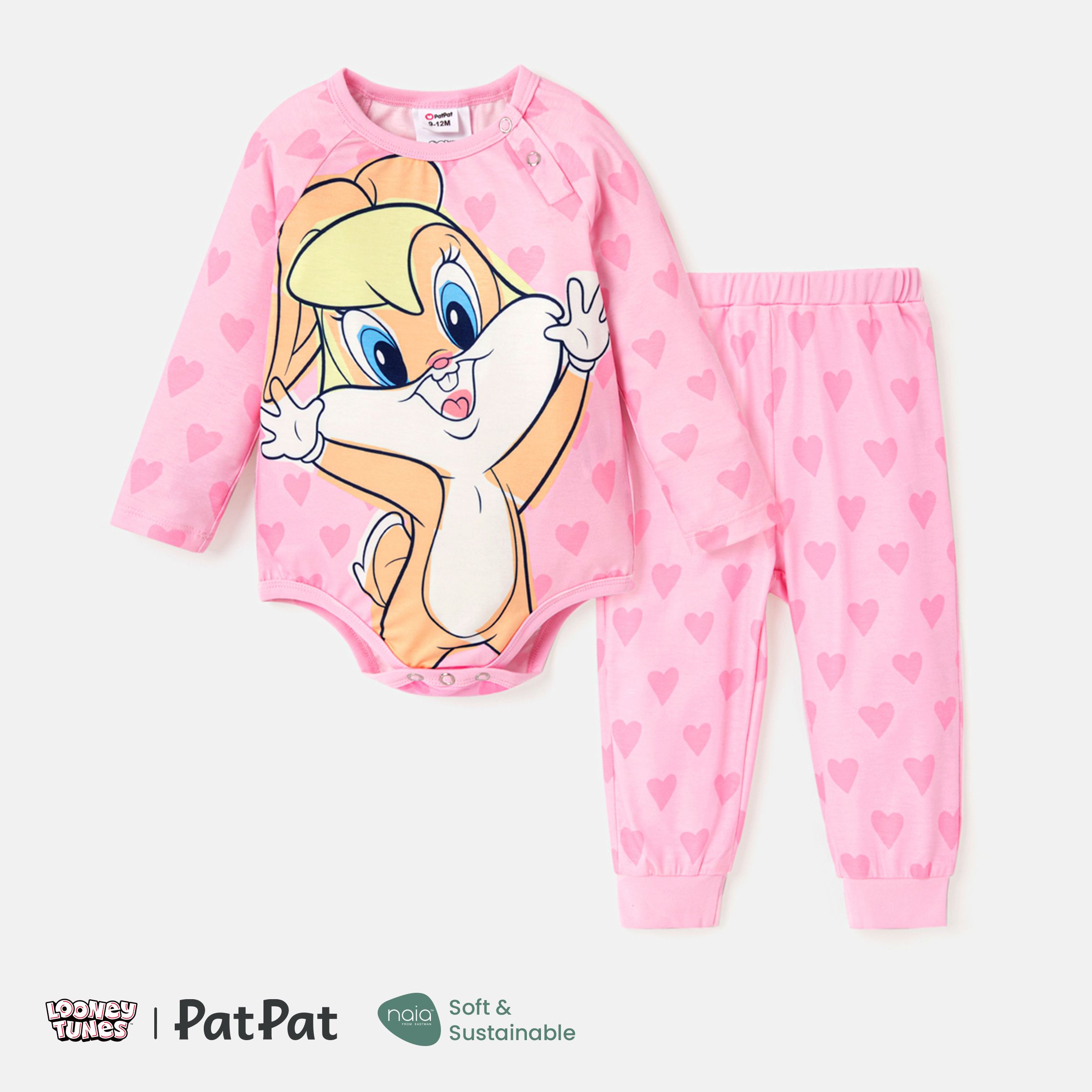 

Looney Tunes Baby Girl 2pcs Naia™ Character Print Long-sleeve Bodysuit and Pants Set