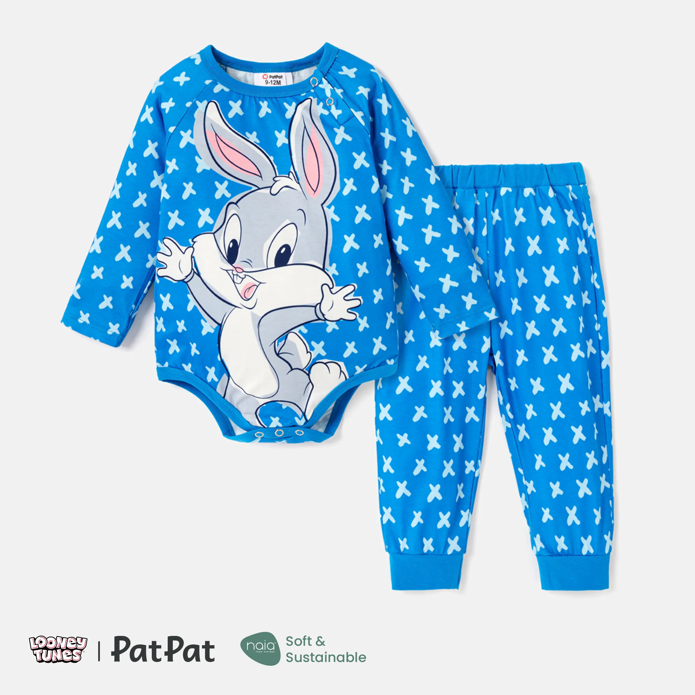 Looney Tunes Baby Girl 2pcs Naiaâ¢ Character Print Long-sleeve Bodysuit And Pants Set