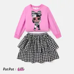 L.O.L. SURPRISE! Toddler/Kid Girl 2pcs Character Print Long-sleeve Top and Tutu Skirt Set Pink
