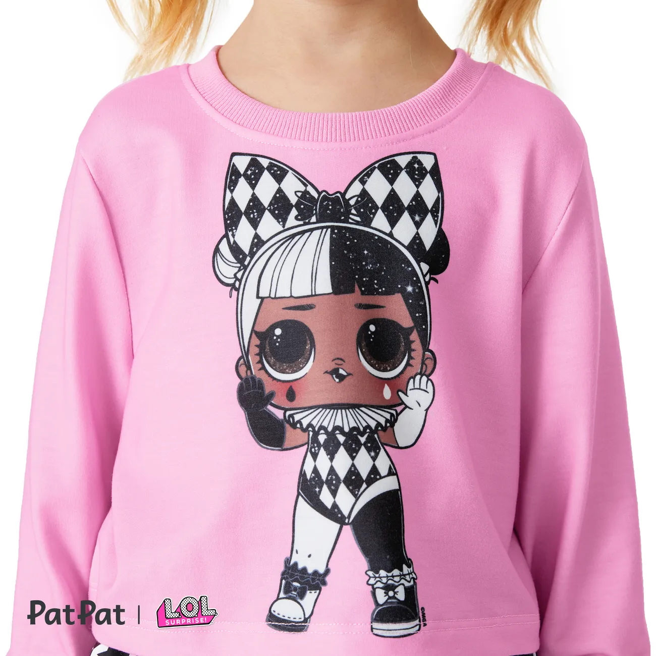 L.O.L. SURPRISE! Toddler/Kid Girl 2pcs Character Print Long-sleeve Top and Tutu Skirt Set Pink big image 1