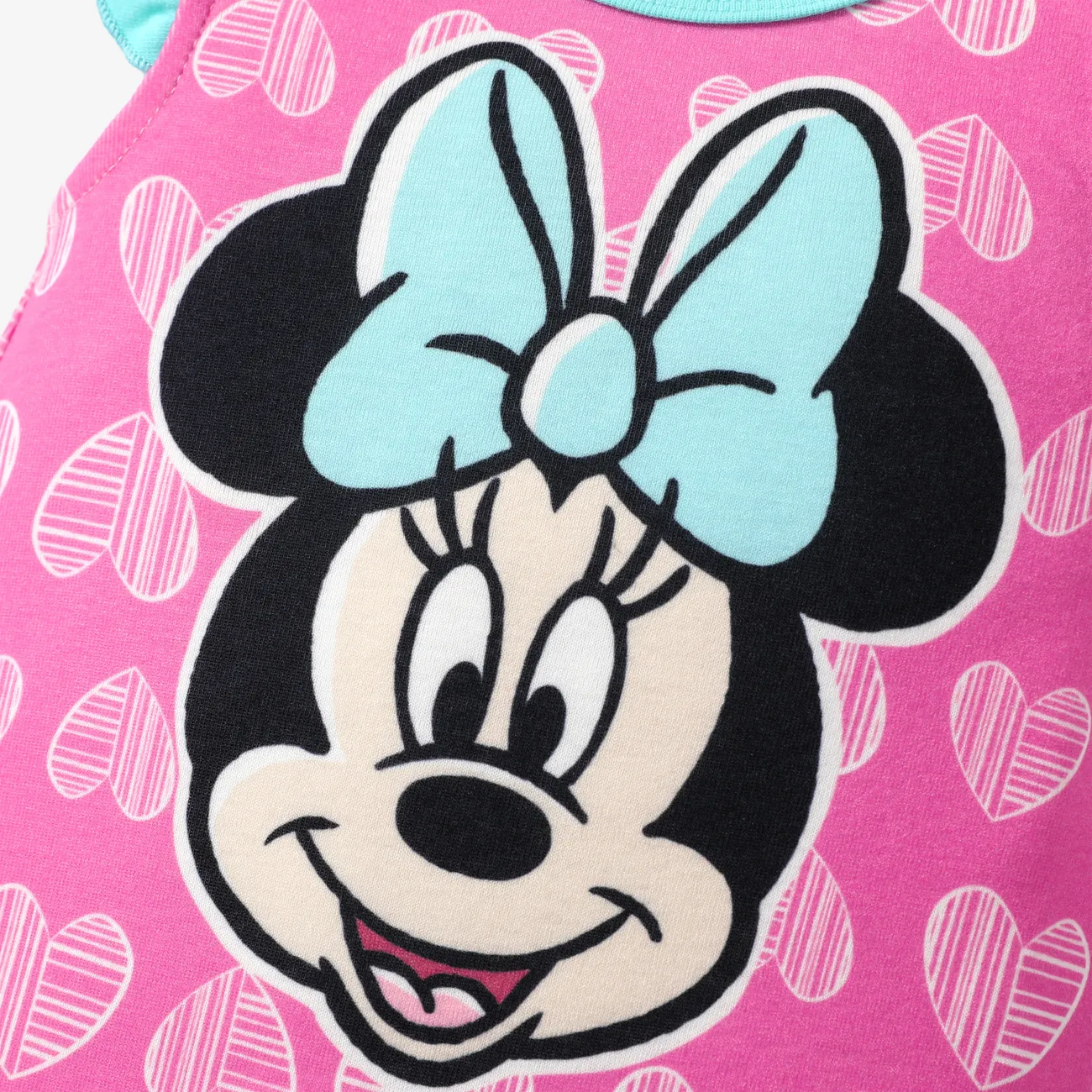 Disney Mickey and Friends Pascua Bebé Chica Fresa Infantil Sin mangas Mamelucos y monos Rosado big image 1