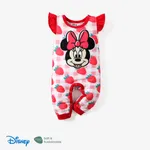 Disney Mickey and Friends 1pc Baby Girls Naia™ Character Print Ruffled Short-Sleeve Bodysuit
 Red