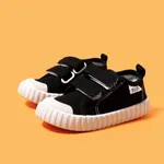 Toddler/Kids Girl/Boy Casual Velcro Canvas Low Top Round Toe Shoes  Black