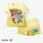 PAW Patrol 2pcs Toddler Boys/Girls Character Print Gradient Sporty Set
 Yellow
