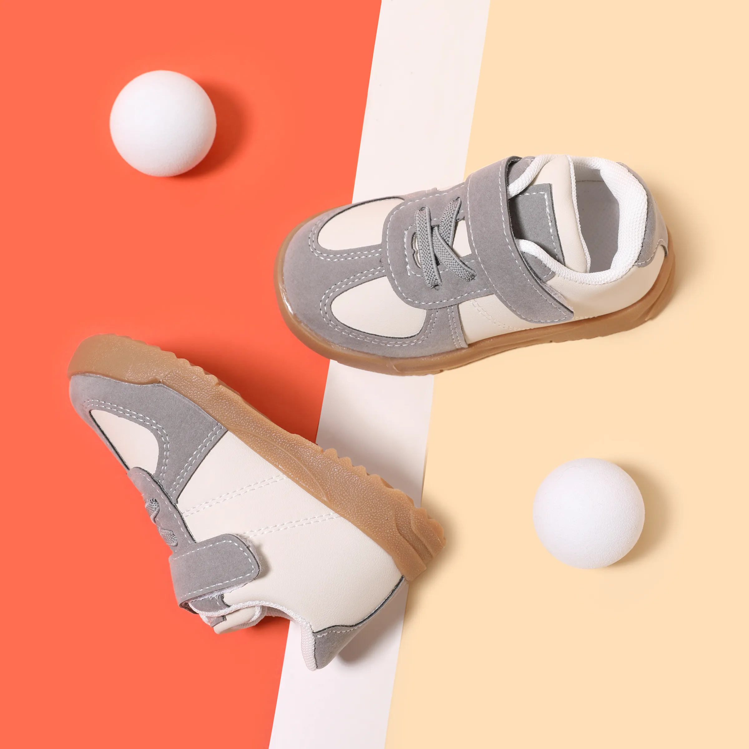 Toddler/Kids Girl/Boy Casual Round Toe Velcro Closure Shoes  Grey