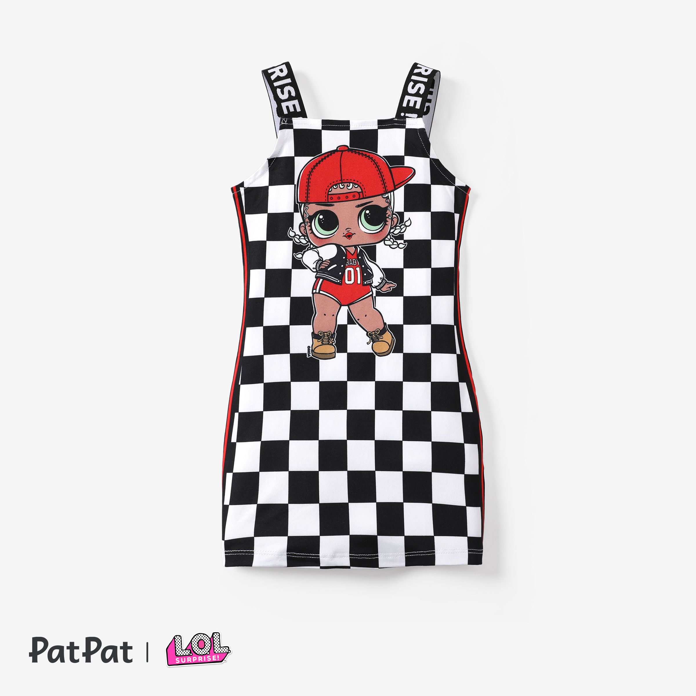 L.O.L.  Surprise 1pc Toddler/Kids Girls Character Print Checkered/Plaid Dress