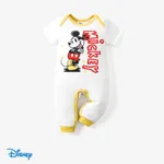 Disney Mickey and Friends 1pc Baby Boys/Girls Naia™ Character Grid Long Leg jumpsuit/Romper

 White